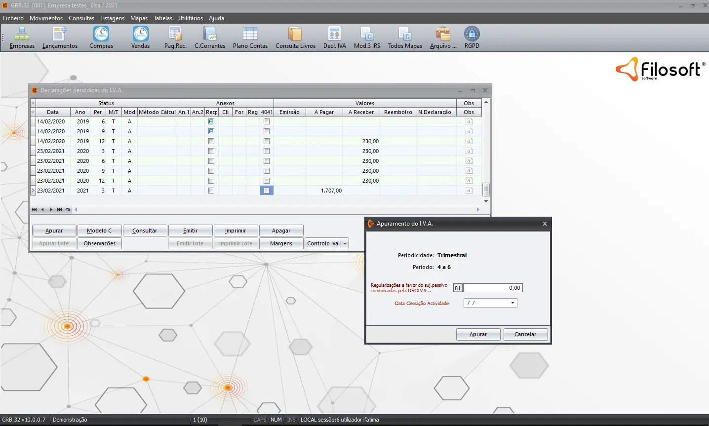 Software de Contabilidade Não Organizada - Declaração iva